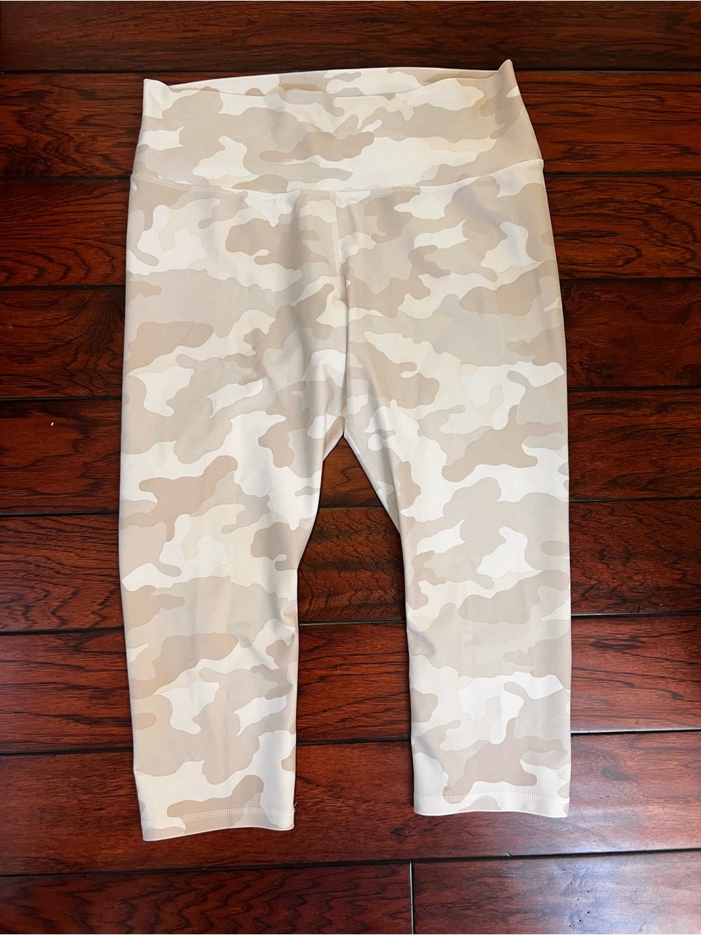 Beige Camo Women’s Capri Leggings